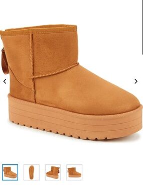 NIB US Sports Platform Ankle Boot in Chestnut Tan Sizes 6, 6.5 and 7